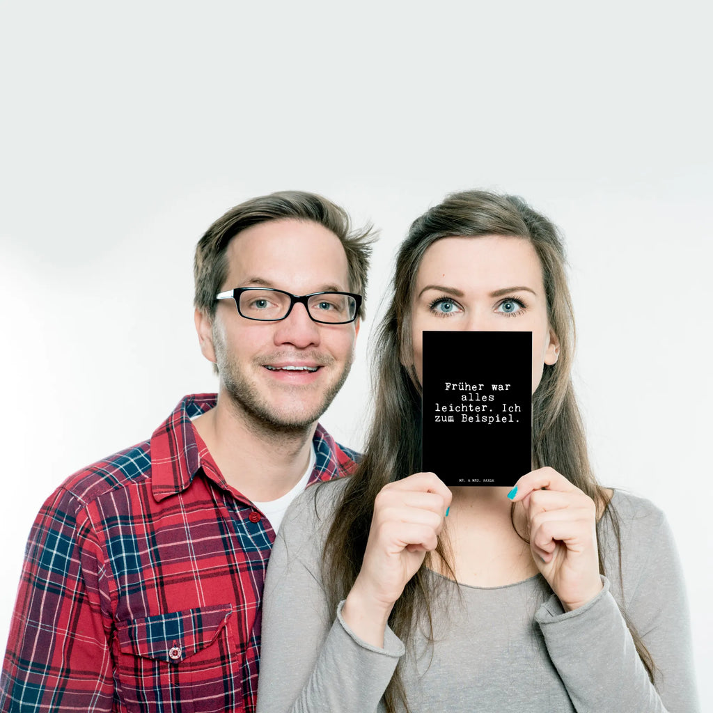 Postkarte Früher war alles leichter.... Postkarte, Karte, Geschenkkarte, Grußkarte, Einladung, Ansichtskarte, Geburtstagskarte, Einladungskarte, Dankeskarte, Ansichtskarten, Einladung Geburtstag, Einladungskarten Geburtstag, Spruch, Sprüche, lustige Sprüche, Weisheiten, Zitate, Spruch Geschenke, Glizer Spruch Sprüche Weisheiten Zitate Lustig Weisheit Worte