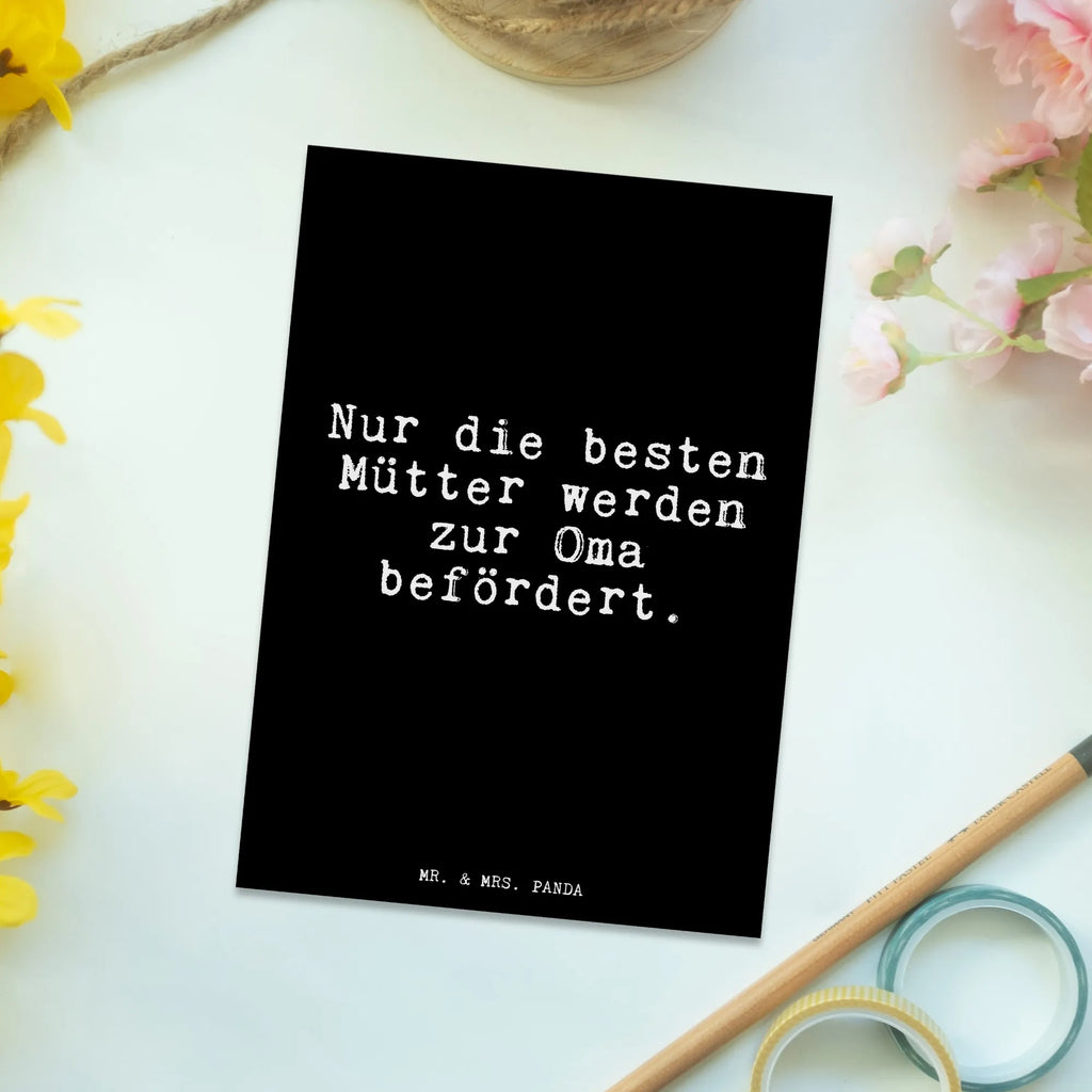 Postcard Nur die besten Mütter... paper, Postcard, card, postcards, gift card, invitation, gift, letter, invitation card, saying, sayings, funny, wisdom, quotes, Glizzer Spell Proverbs Wisdom Quotes Funny Wisdom Words