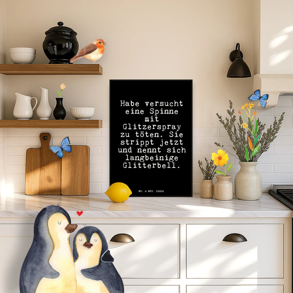 Poster Habe versucht eine Spinne... saying, sayings, funny, wisdom, quotes, Glizzer Spell Proverbs Wisdom Quotes Funny Wisdom Words