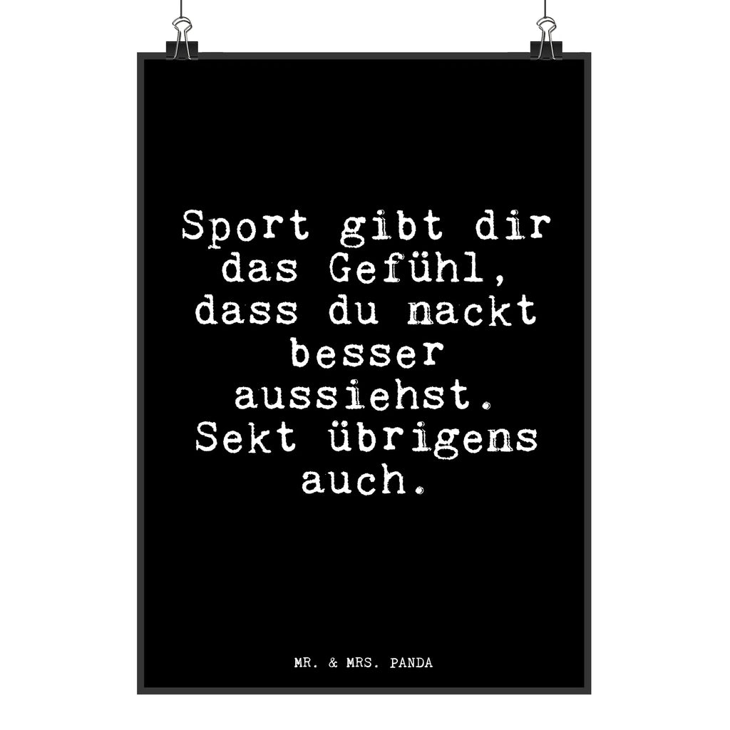 Plakat Sport gibt dir das... Kunstdruck, Poster, Wanddeko Bild, Designposter, Posterdruck, Wanddekoration, Wanddeko, Mr. & Mrs. Panda Poster, Bild, Handgemaltes Poster, Raumdekoration, Küchenposter, Kinderposter, Wandposter, Spruch, Sprüche, lustige Sprüche, Weisheiten, Zitate, Spruch Geschenke, Glizer Spruch Sprüche Weisheiten Zitate Lustig Weisheit Worte