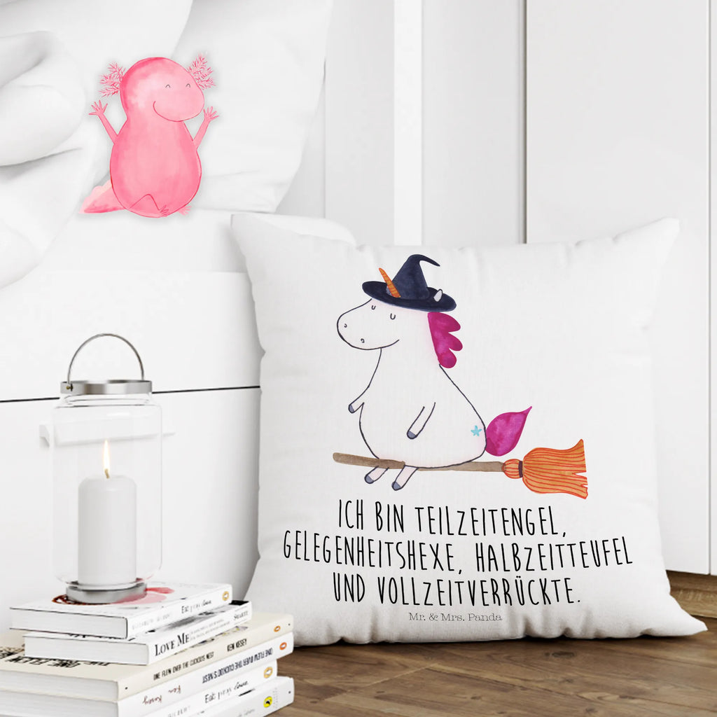 Cushion unicorn Witch 40x40, sofa, pillows, soft, pad, settee, 40 x 40, pillow case, couch, bedroom, fluffy, bed, cushion, Pillow, unicorn, unicorns, devil, wife gift, bitch, girlfriend present, bad girl, witch, mad, angel, Unicorn