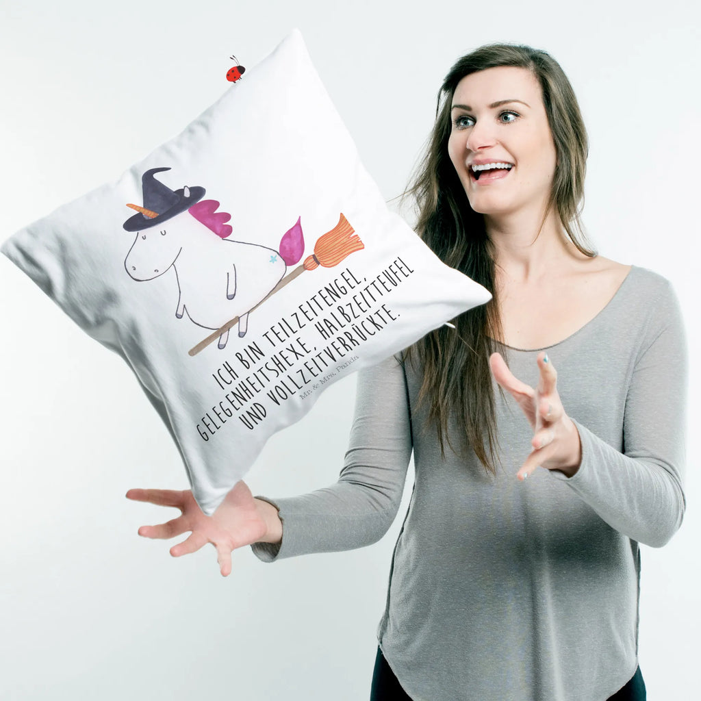 Cushion unicorn Witch 40x40, sofa, pillows, soft, pad, settee, 40 x 40, pillow case, couch, bedroom, fluffy, bed, cushion, Pillow, unicorn, unicorns, devil, wife gift, bitch, girlfriend present, bad girl, witch, mad, angel, Unicorn