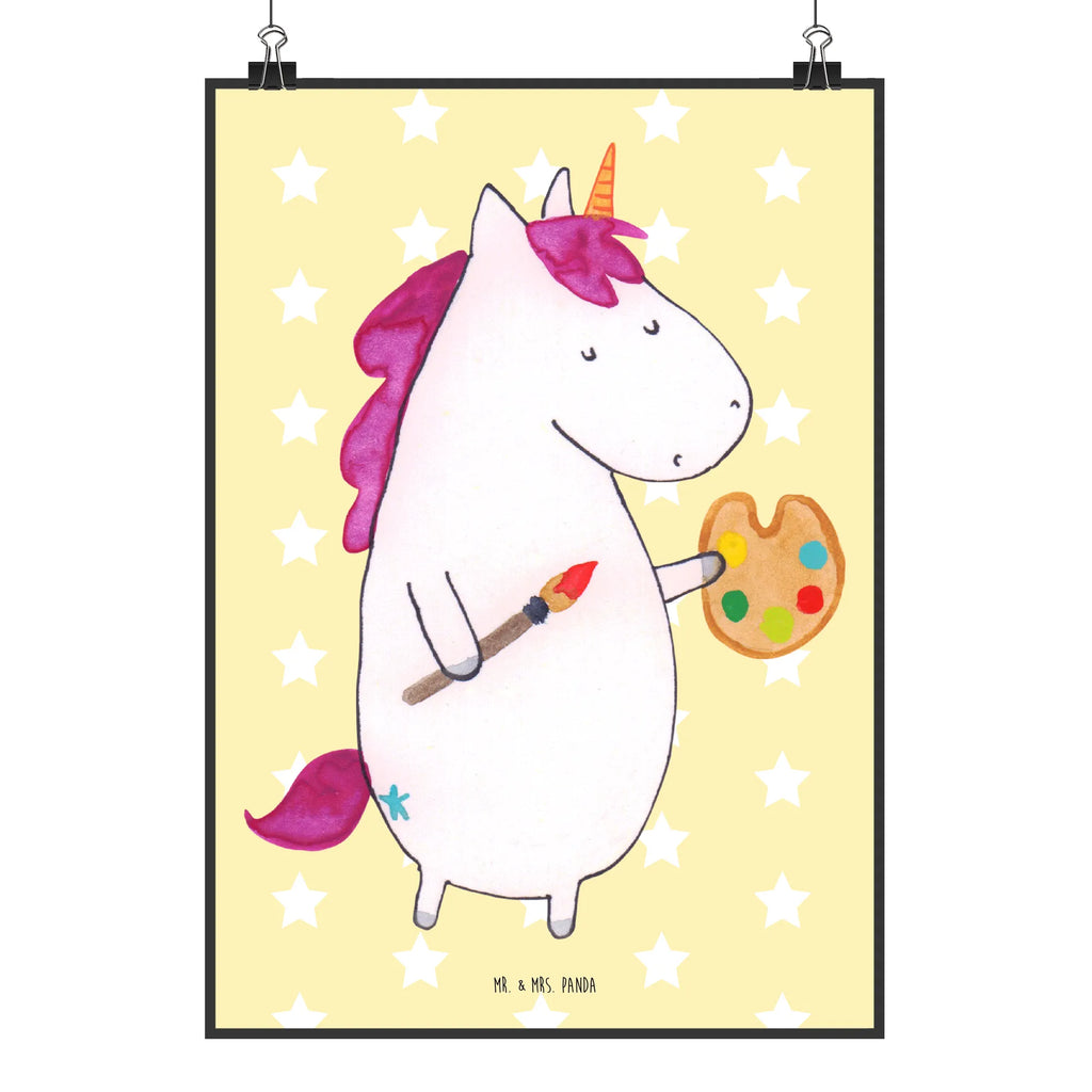Poster unicorn Artist unicorn, unicorns, Brush, Painter gift, Artist, Artist present, Pen, English, Painting, Unicorn, Gift, Artist gift, Drawing, World