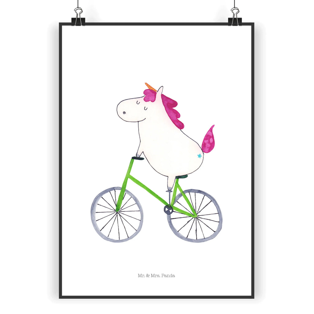 Poster unicorn cyclist Wanddeko, Poster, Handgemaltes Poster, Designposter, Kunstdruck, Raumdekoration, Wandposter, Posterdruck, Wanddeko Bild, Küchenposter, Mr. & Mrs. Panda Poster, Wanddekoration, Bild, Kinderposter, Einhorn, Einhörner, Einhorn Deko, Unicorn, Kummer, Luxusproblem, Feenstaub, Radfahrer, Liebeskummer, Radfahren, Konfetti, Bike, Rad