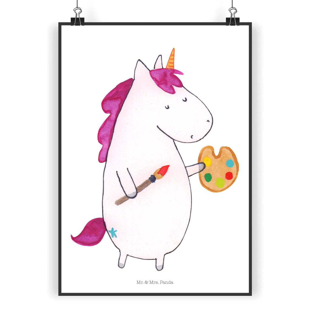 Poster unicorn Artist unicorn, unicorns, Brush, Painter gift, Artist, Artist present, Pen, English, Painting, Unicorn, Gift, Artist gift, Drawing, World
