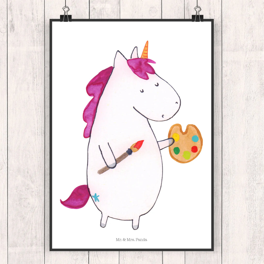 Poster unicorn Artist unicorn, unicorns, Brush, Painter gift, Artist, Artist present, Pen, English, Painting, Unicorn, Gift, Artist gift, Drawing, World