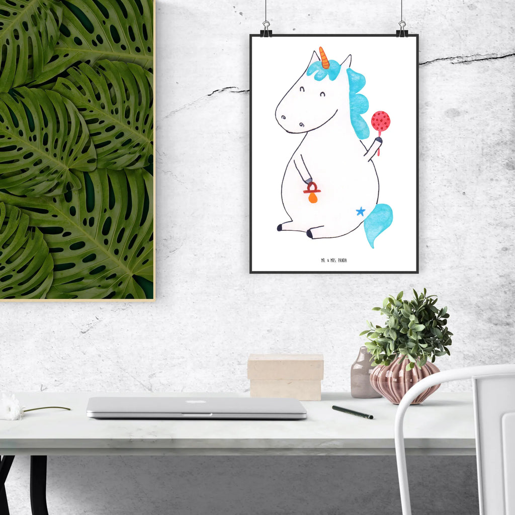 Poster unicorn infant Posterdruck, Wanddekoration, Bild, Wandbild, wanddruck, Mr. & Mrs. Panda Poster, Wanddeko Bild, kunstdruck poster, wandkunst, drucke, wanddeko, Deko Bild, kunst für die wand, kunstposter, grafikposter, Poster, Wandschmuck, Plakat, Kunstdruck, Wandposter, Bild für Wand, Designposter, Einhorn Deko, Einhörner, Einhorn, Unicorn, Nachwuchs, Babyglück, Geburt, Baby, Party, Schnuller, Kind, Mutter, Eltern, Geburtstag, Erstes Kind