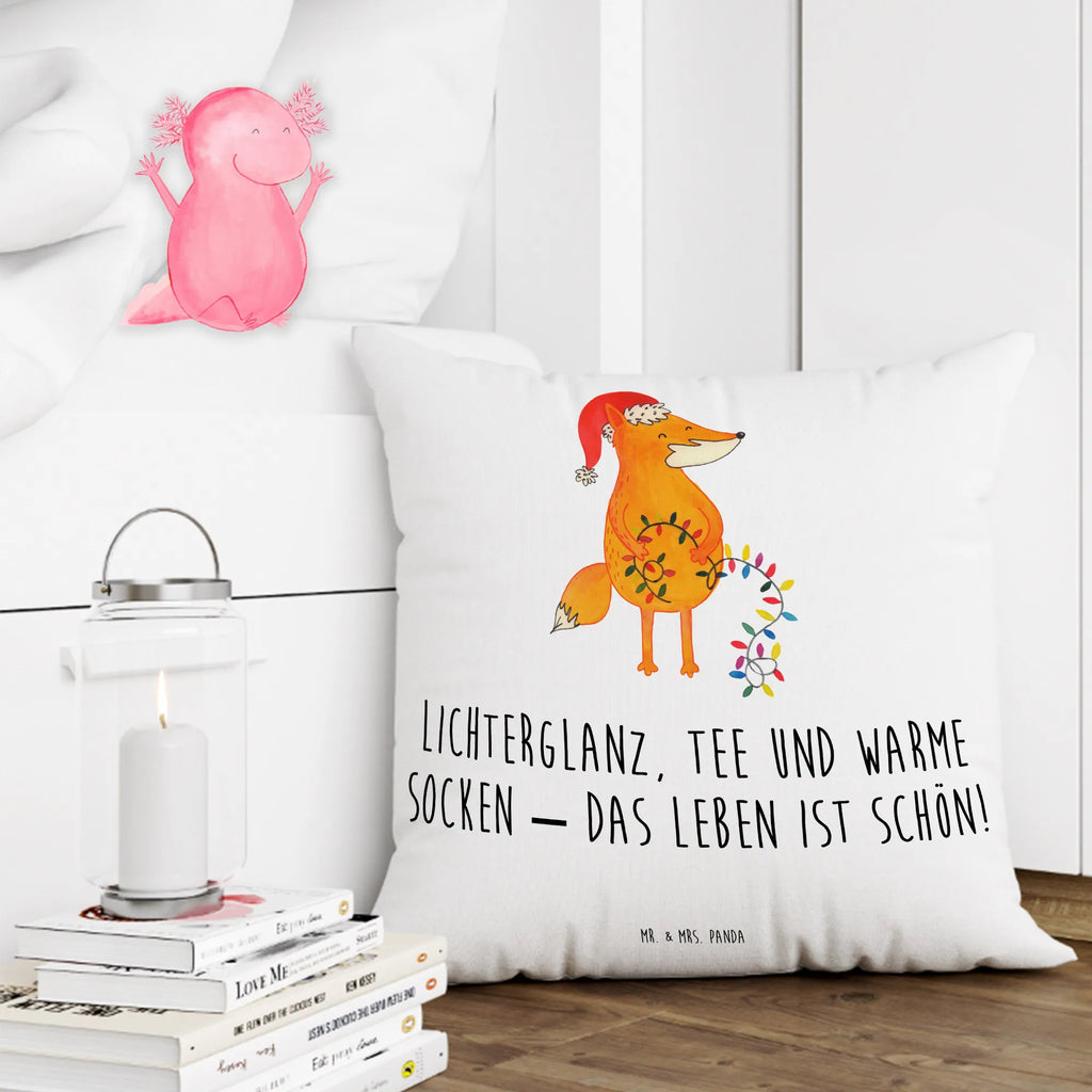 40x40 poduszka lis Boże Narodzenie Zima, Boże Narodzenie, dekoracje świąteczne, Mikołaj, Adwent, Wigilia, zimowy motyw