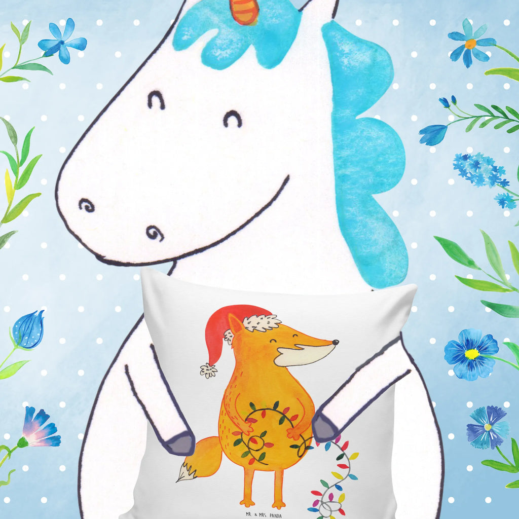 40x40 poduszka lis Boże Narodzenie Zima, Boże Narodzenie, dekoracje świąteczne, Mikołaj, Adwent, Wigilia, zimowy motyw