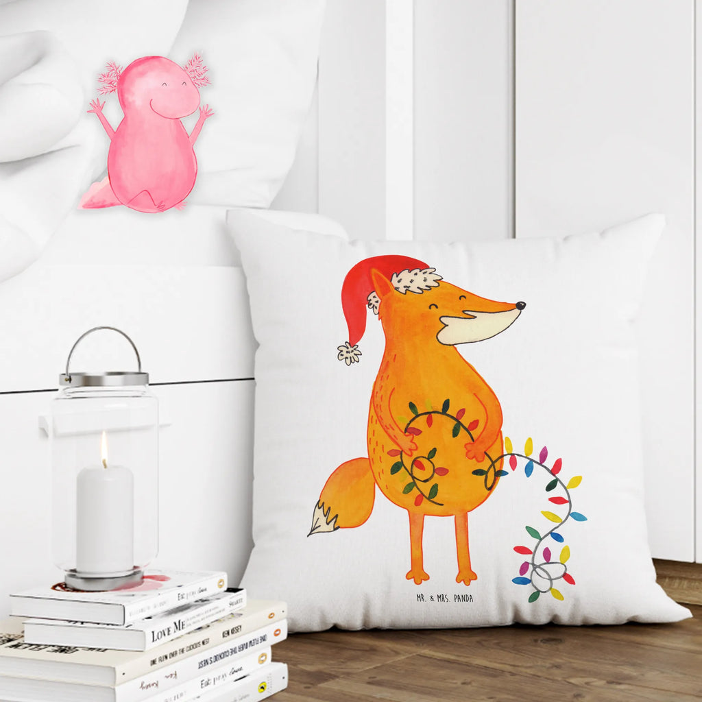 40x40 poduszka lis Boże Narodzenie Zima, Boże Narodzenie, dekoracje świąteczne, Mikołaj, Adwent, Wigilia, zimowy motyw