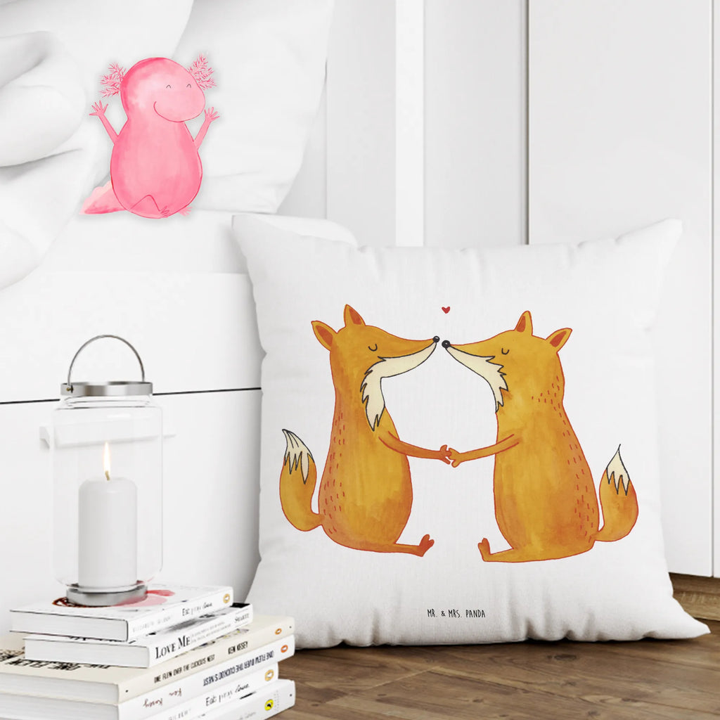 Cushion foxes Love pillow case, Pillow, bedroom, fluffy, 40x40, pillows, settee, couch, sofa, soft, cushion, 40 x 40, bed, pad, fox, foxes, forest wildlife, clever as a fox, animal lover, fiancée, lovers, couple, proof of love, husband, wife, love, girlfriend, partner, marriage, boyfriend