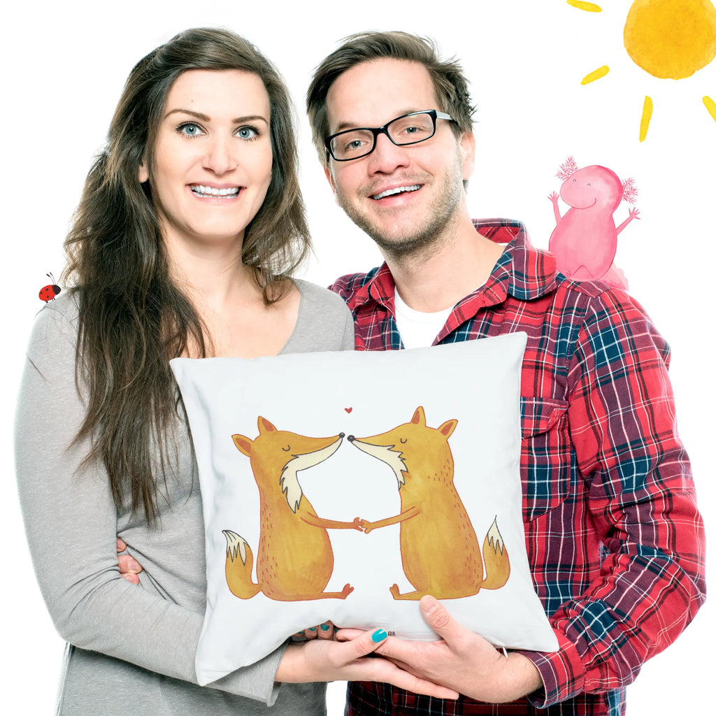 Cushion foxes Love pillow case, Pillow, bedroom, fluffy, 40x40, pillows, settee, couch, sofa, soft, cushion, 40 x 40, bed, pad, fox, foxes, forest wildlife, clever as a fox, animal lover, fiancée, lovers, couple, proof of love, husband, wife, love, girlfriend, partner, marriage, boyfriend