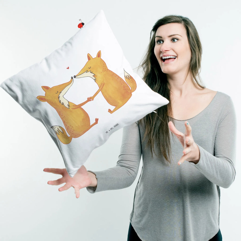 Cushion foxes Love pillow case, Pillow, bedroom, fluffy, 40x40, pillows, settee, couch, sofa, soft, cushion, 40 x 40, bed, pad, fox, foxes, forest wildlife, clever as a fox, animal lover, fiancée, lovers, couple, proof of love, husband, wife, love, girlfriend, partner, marriage, boyfriend