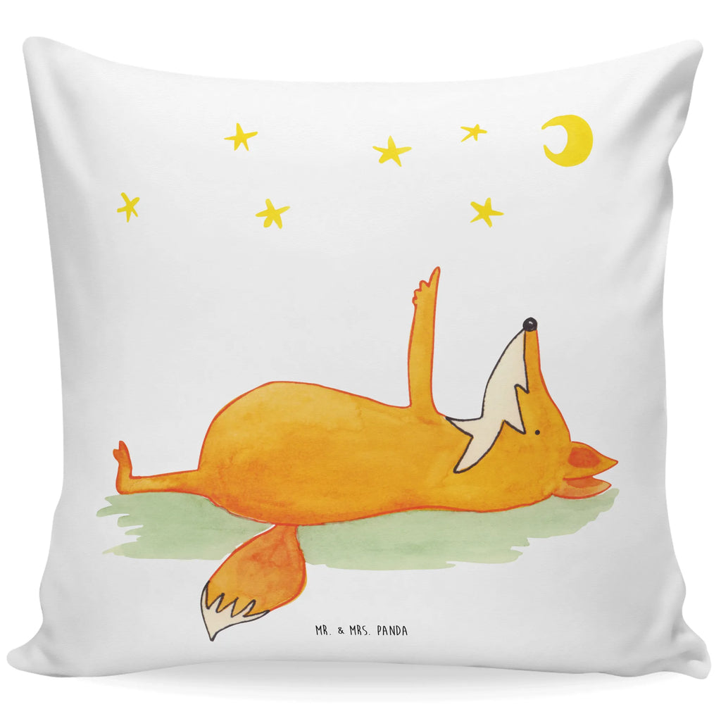 Cushion Fox Stars pad, pillow case, 40 x 40, fluffy, bed, 40x40, settee, couch, soft, Pillow, cushion, sofa, bedroom, pillows, fox, foxes, forest wildlife, clever as a fox, animal lover, Always Look on the Bright Side of Life, Saying positive, Fox, words of consolation, Romance, Saying beautiful