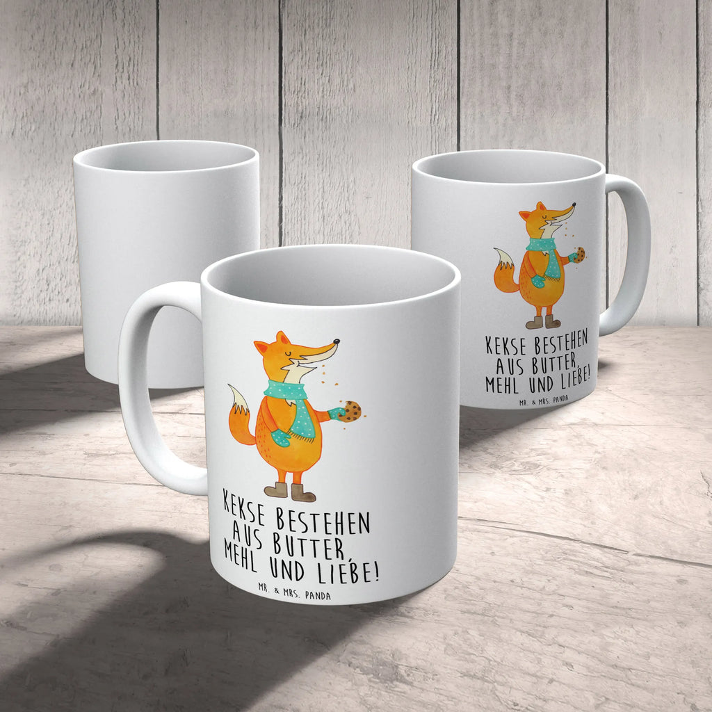 Tasse Fuchs Keks Tasse, Keramiktasse, Bürotasse, Geschenktasse, Tasse mit Zitaten, Tasse mit Motiven, Porzellantasse, Kaffeetasse, Teetasse, Fuchs, Kekse, Weihnachtszeit, Plätzchen, Liebe, Küche Deko, Winter, Füchse, Backen Spruch