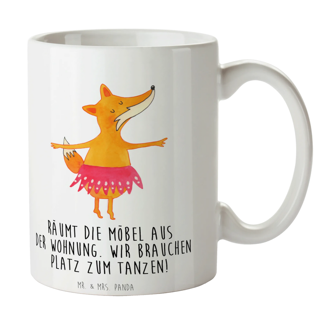 Tasse Fuchs Ballerina Porzellantasse, Tasse, Bürotasse, Teetasse, Keramiktasse, Kaffeetasse, Tasse mit Motiven, Tasse mit Zitaten, Geschenktasse, Fuchs, Geburtstag, Tänzerin, Ballerina, Füchse, Füchsin, Ballett, Fuchs Spruch, Party, Einladung, Tanzen