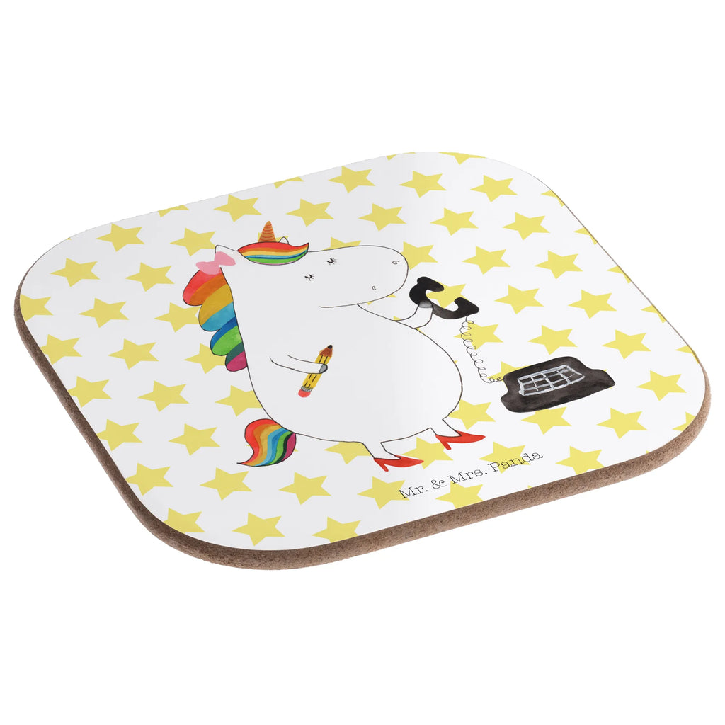 Square coaster unicorn secretary Coasters, glass coasters, breakfast, gifts, presents, gift, party, unicorn, unicorns, Secretary, office worker, secretary present, gift colleg, attorney, tax office, office help, office
