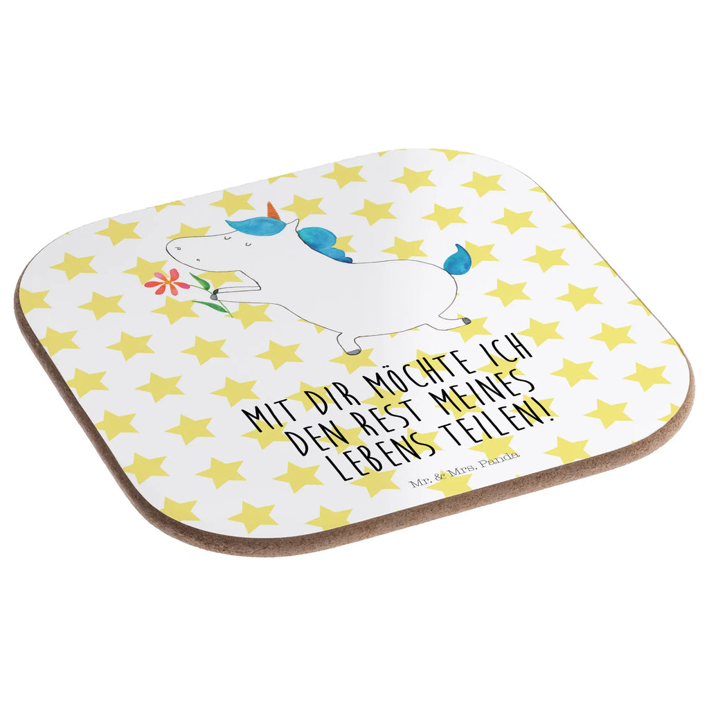 Square coaster unicorn flower Coasters, glass coasters, breakfast, party, gift, presents, gifts, unicorn, unicorns, flower, proof of love, partner, love, couple, request, marriage application, engagement