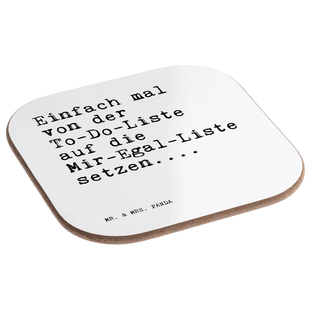 Square coaster Einfach mal von der... breakfast, party, gift, presents, Coasters, glass coasters, gifts, saying, sayings, funny, wisdom, quotes, Sayings Proverbs Wisdom Quotes Funny Wisdom Words