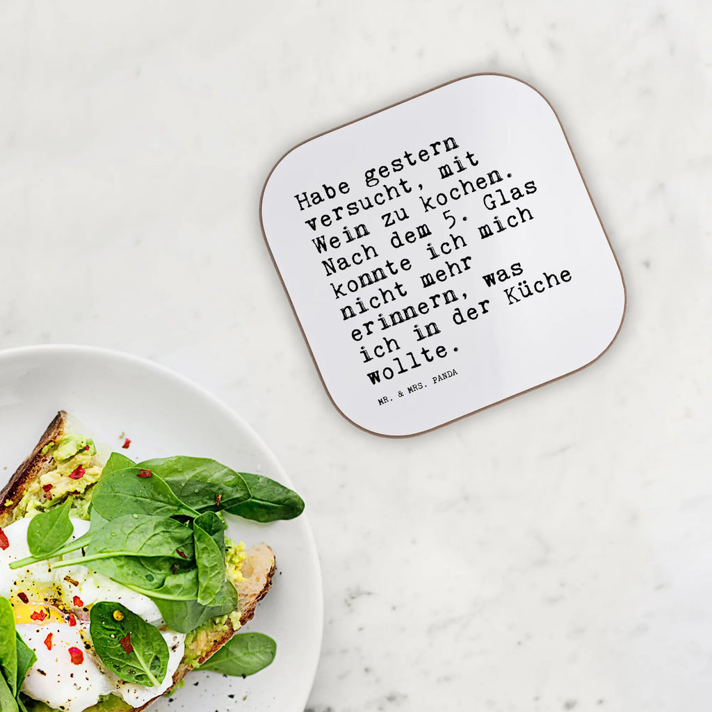 Square coaster Habe gestern versucht, mit... presents, gifts, glass coasters, Coasters, gift, breakfast, party, saying, sayings, funny, wisdom, quotes, Sayings Proverbs Wisdom Quotes Funny Wisdom Words