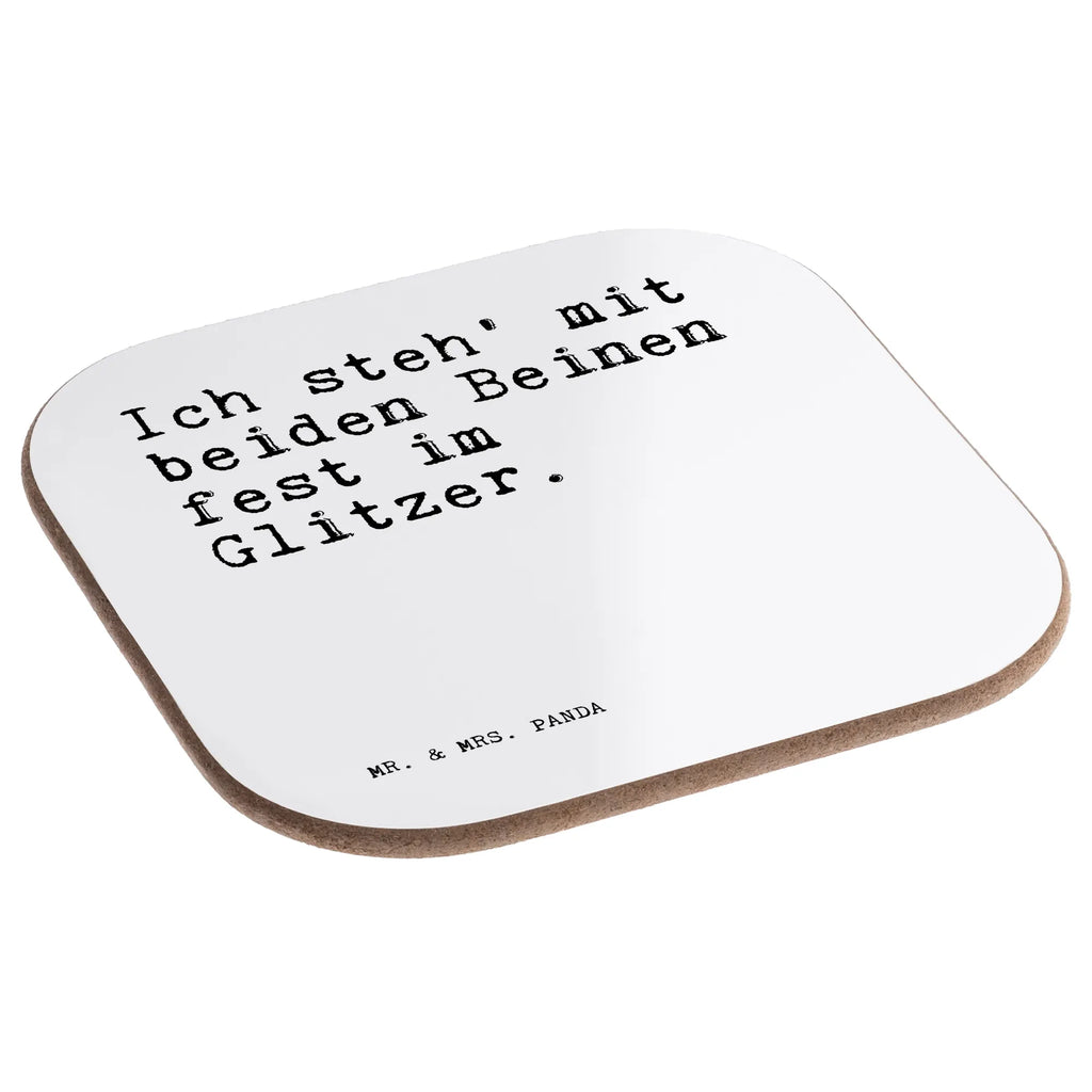 Square coaster Ich steh' mit beiden... Coasters, glass coasters, breakfast, gift, gifts, party, presents, saying, sayings, funny, wisdom, quotes, Sayings Proverbs Wisdom Quotes Funny Wisdom Words
