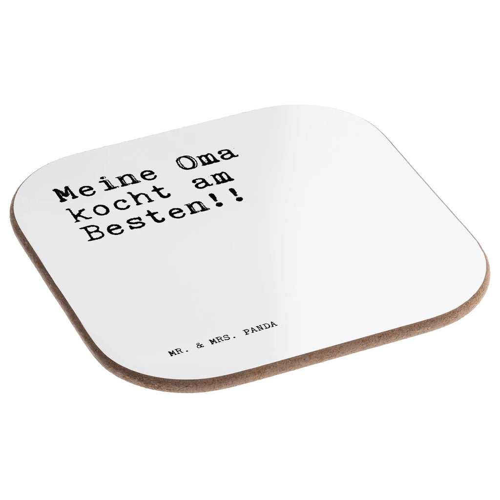 Square coaster Meine Oma kocht am... gifts, presents, gift, breakfast, Coasters, party, glass coasters, saying, sayings, funny, wisdom, quotes, Sayings Proverbs Wisdom Quotes Funny Wisdom Words