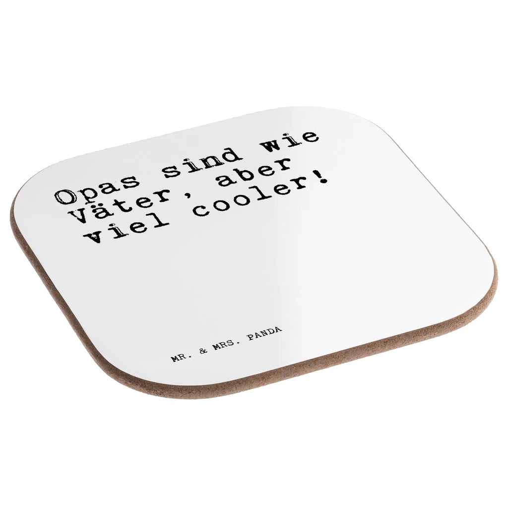Square coaster Opas sind wie Väter,... presents, party, Coasters, glass coasters, gifts, gift, breakfast, saying, sayings, funny, wisdom, quotes, Sayings Proverbs Wisdom Quotes Funny Wisdom Words