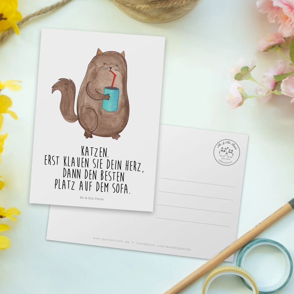 Postcard Cat can postcards, gift, Postcard, paper, card, invitation card, invitation, gift card, letter, cat, tomcat, kitty, meow, kitten, housecat, mama cat, love cats, cat image, cat fan, cat lover, cat fancier, cat decoration, gift for cat lover, cat owner, funny cats, cat sayings, cat motto, funny cat gifts, fan merchandise, cat stuff, animal lover, cats, Cats, food, pussy, pet, cat food