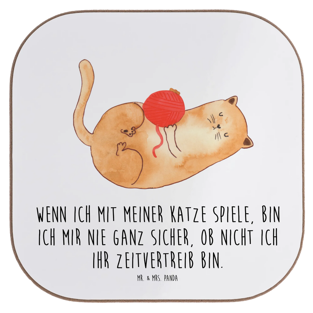 Square coaster Cat Wool breakfast, Coasters, gifts, presents, party, glass coasters, gift, cat, tomcat, kitty, meow, kitten, housecat, mama cat, love cats, cat image, cat fan, cat lover, cat fancier, cat decoration, gift for cat lover, cat owner, funny cats, cat sayings, cat motto, funny cat gifts, fan merchandise, cat stuff, animal lover, cats, Cats, wool, playful, play, pet, pussy, ball of wool