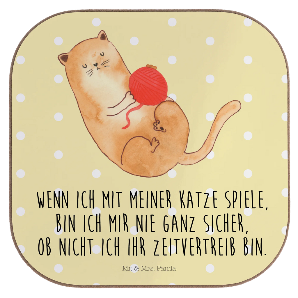 Square coaster Cat Wool breakfast, Coasters, gifts, presents, party, glass coasters, gift, cat, tomcat, kitty, meow, kitten, housecat, mama cat, love cats, cat image, cat fan, cat lover, cat fancier, cat decoration, gift for cat lover, cat owner, funny cats, cat sayings, cat motto, funny cat gifts, fan merchandise, cat stuff, animal lover, cats, Cats, wool, playful, play, pet, pussy, ball of wool