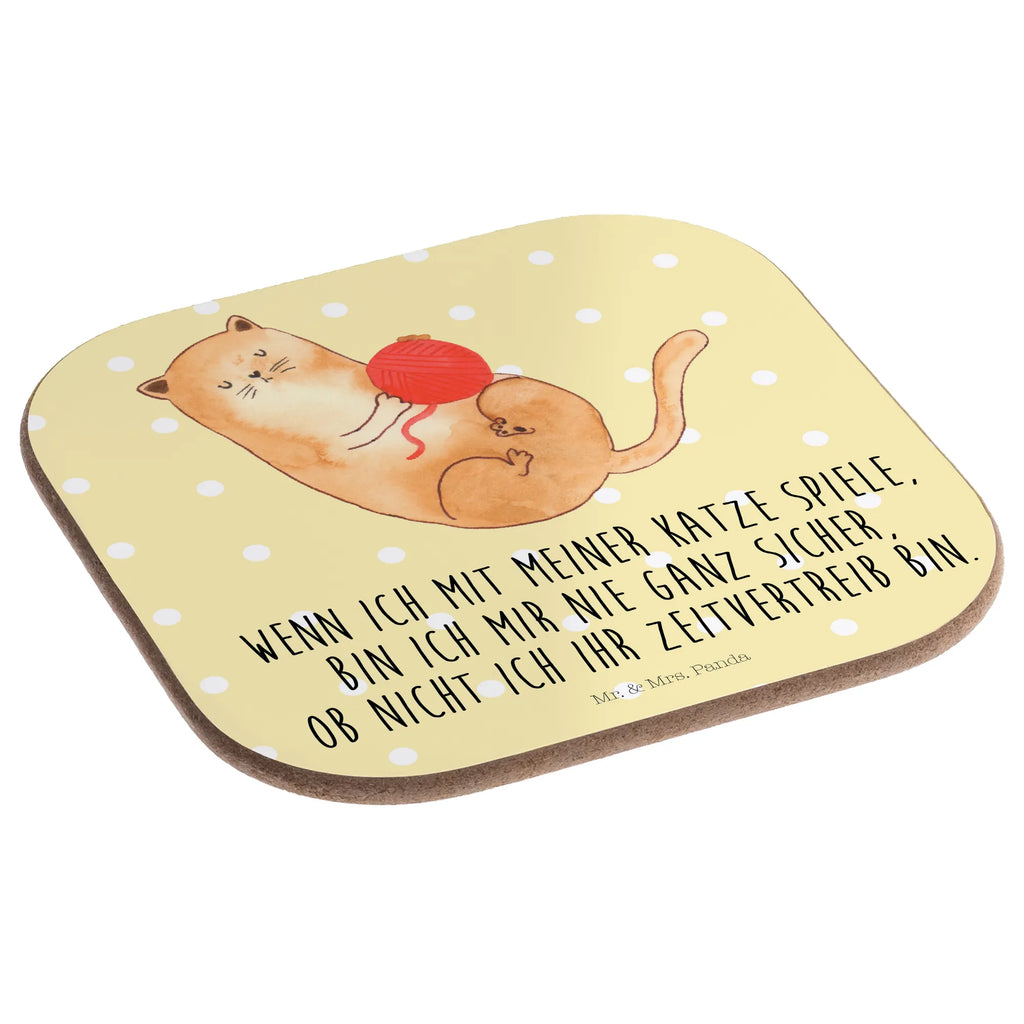 Square coaster Cat Wool breakfast, Coasters, gifts, presents, party, glass coasters, gift, cat, tomcat, kitty, meow, kitten, housecat, mama cat, love cats, cat image, cat fan, cat lover, cat fancier, cat decoration, gift for cat lover, cat owner, funny cats, cat sayings, cat motto, funny cat gifts, fan merchandise, cat stuff, animal lover, cats, Cats, wool, playful, play, pet, pussy, ball of wool