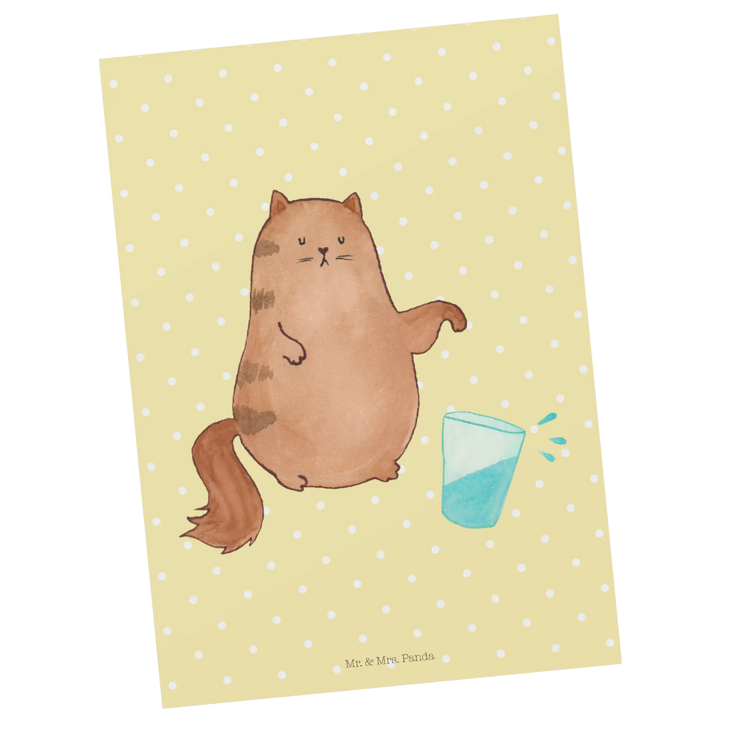 Postcard Cat water glass postcards, invitation, card, paper, letter, gift, gift card, invitation card, Postcard, cat, tomcat, kitty, meow, kitten, housecat, mama cat, love cats, cat image, cat fan, cat lover, cat fancier, cat decoration, gift for cat lover, cat owner, funny cats, cat sayings, cat motto, funny cat gifts, fan merchandise, cat stuff, animal lover, glass, pet, cats, water, pussy, Cats