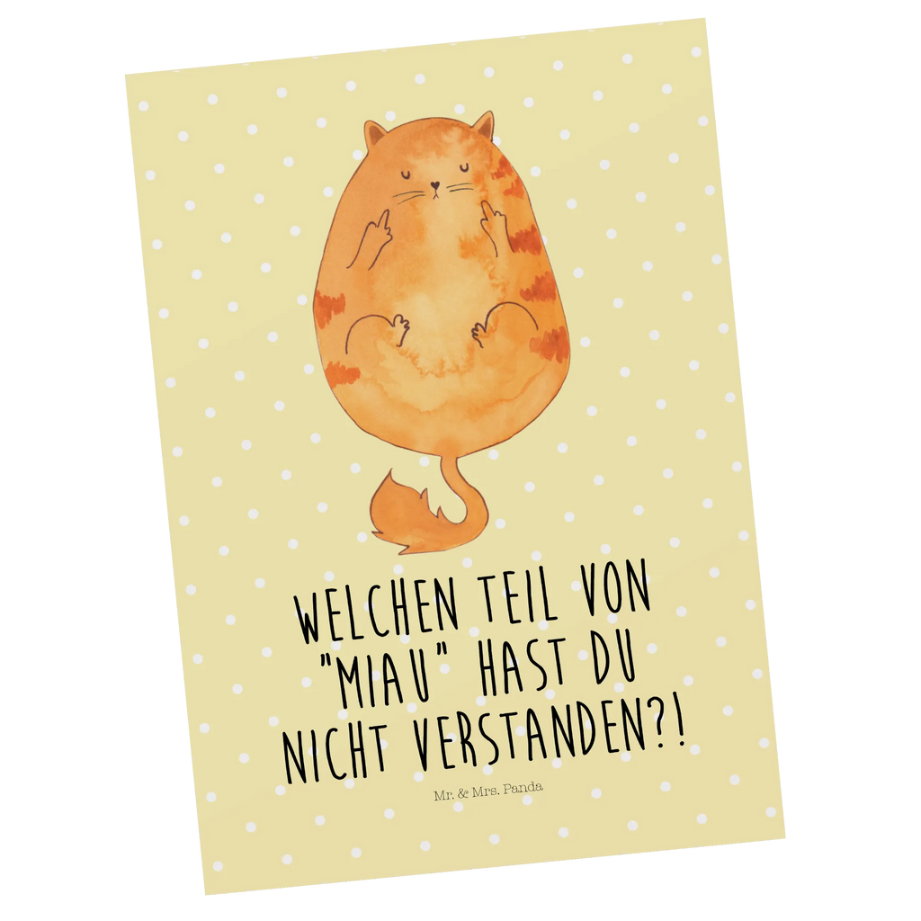 Pocztówka kot środkowy palec Kot, motyw kotów, miłośnik kotów, dekoracje z kotami, przyjaciel kotów, entuzjasta kotów, produkty dla kotów, artykuły dla kotów, akcesoria dla kotów, pamiątki z kotami, produkty dla miłośników kotów, motywy kotów