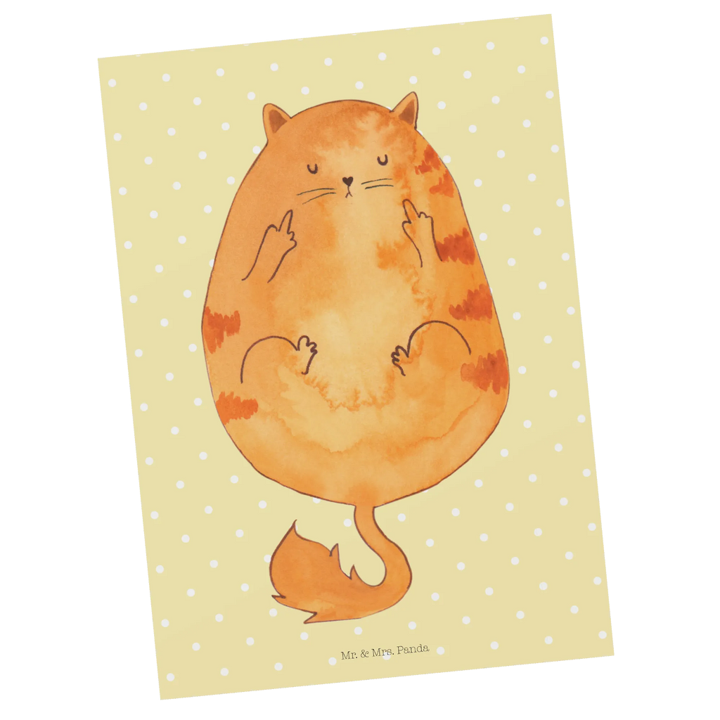 Pocztówka kot środkowy palec Kot, motyw kotów, miłośnik kotów, dekoracje z kotami, przyjaciel kotów, entuzjasta kotów, produkty dla kotów, artykuły dla kotów, akcesoria dla kotów, pamiątki z kotami, produkty dla miłośników kotów, motywy kotów