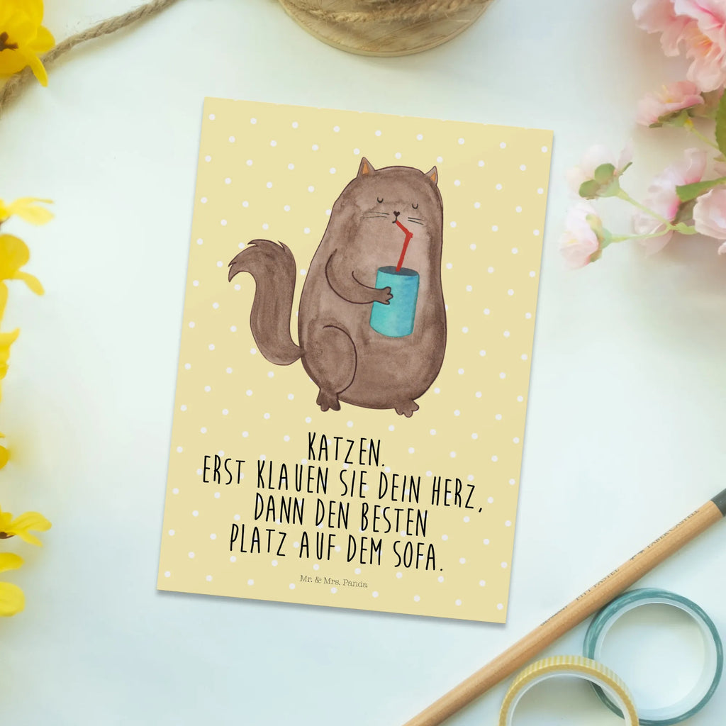 Postcard Cat can postcards, gift, Postcard, paper, card, invitation card, invitation, gift card, letter, cat, tomcat, kitty, meow, kitten, housecat, mama cat, love cats, cat image, cat fan, cat lover, cat fancier, cat decoration, gift for cat lover, cat owner, funny cats, cat sayings, cat motto, funny cat gifts, fan merchandise, cat stuff, animal lover, cats, Cats, food, pussy, pet, cat food