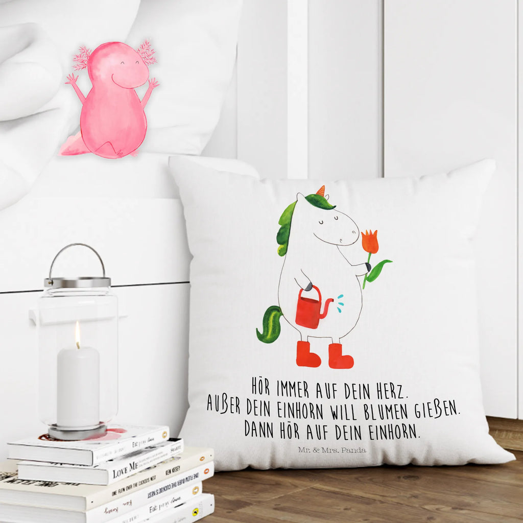 Cushion unicorn gardener bed, fluffy, cushion, pillows, settee, pad, sofa, pillow case, bedroom, 40x40, couch, Pillow, soft, 40 x 40, unicorn, unicorns, Girlfriend gift, Watering-Can, gardener present, Flower, Unicorn, garden, gardener gift