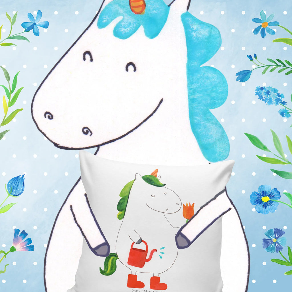 Cushion unicorn gardener bed, fluffy, cushion, pillows, settee, pad, sofa, pillow case, bedroom, 40x40, couch, Pillow, soft, 40 x 40, unicorn, unicorns, Girlfriend gift, Watering-Can, gardener present, Flower, Unicorn, garden, gardener gift