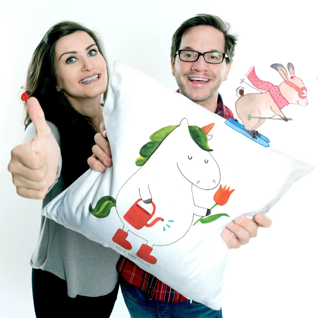 Cushion unicorn gardener bed, fluffy, cushion, pillows, settee, pad, sofa, pillow case, bedroom, 40x40, couch, Pillow, soft, 40 x 40, unicorn, unicorns, Girlfriend gift, Watering-Can, gardener present, Flower, Unicorn, garden, gardener gift