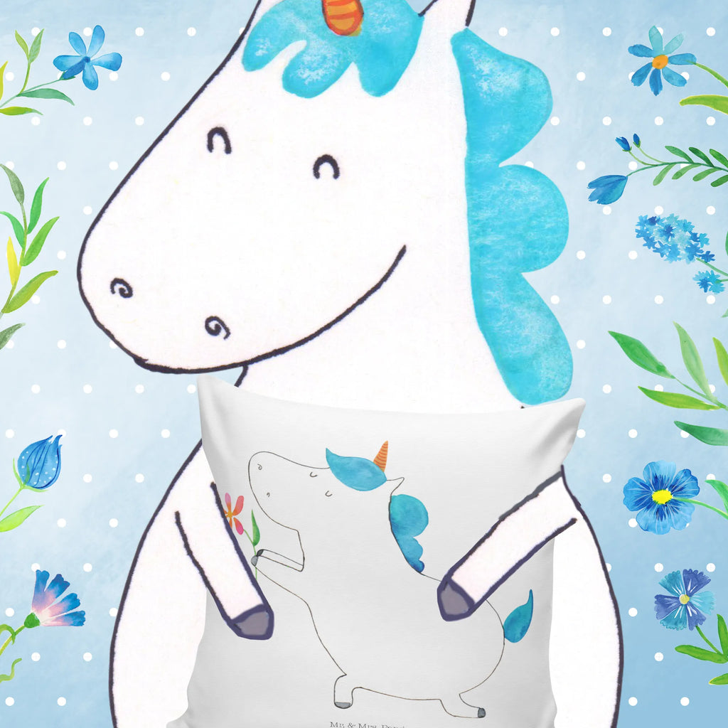 40x40 poduszka jednorożec kwiat Jednorożec, jednorożce, dekoracje jednorożca, jednorożec