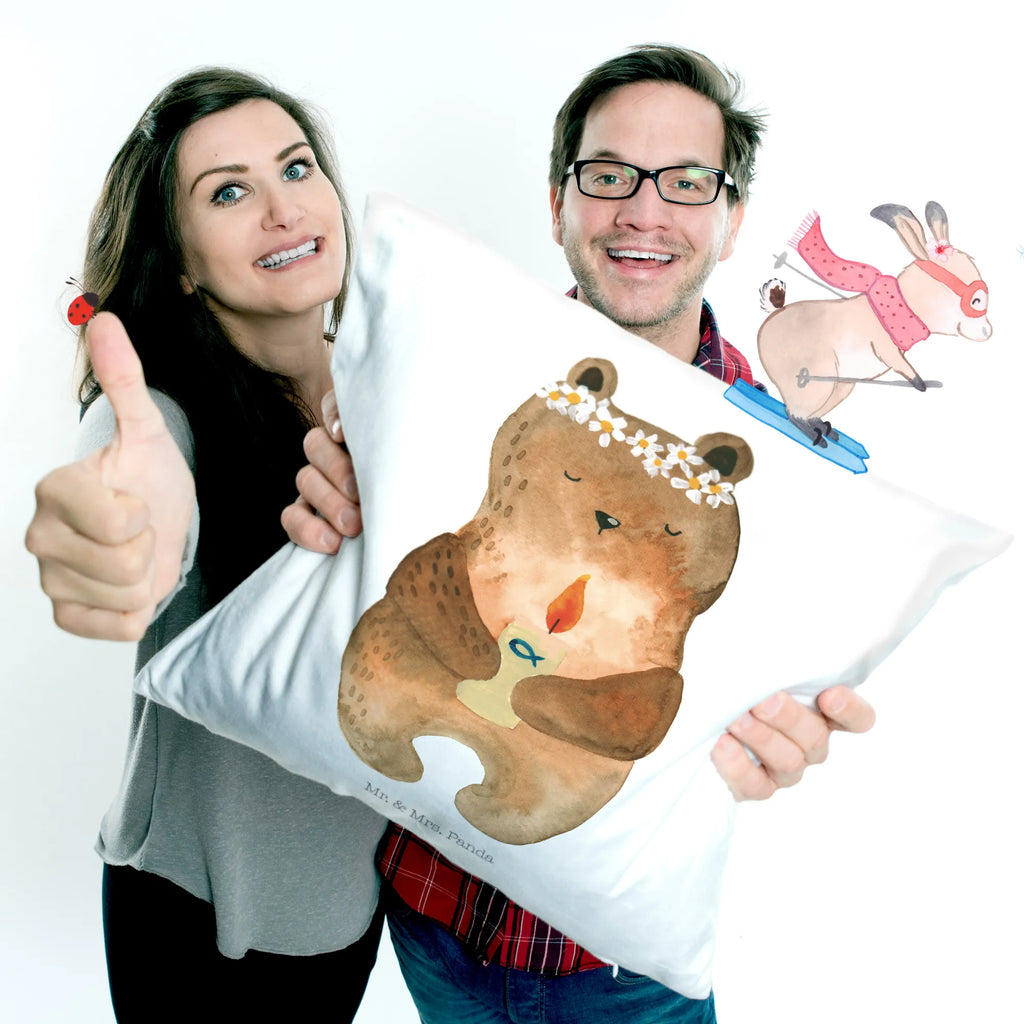 40x40 Kissen Kommunion-Bär Sofakissen, Kopfkissen, Zierkissen, Kissenhülle 40x40, Kissen 40x40 Waschbar, Kissen, Kissenbezüge, Kissen 40x40, Kissenbezug 40x40, Sofakissen 40x40, sitzkissen, Motivkissen, sofakissen, Dekokissen, Couchkissen, Kopfkissen 40x40, Dekokissen 40x40, Kissenhülle, Dekokissen Sofa, Bär, Teddy, Teddybär, katholisch, Kommunion, Gottes Segen, Taufkerze