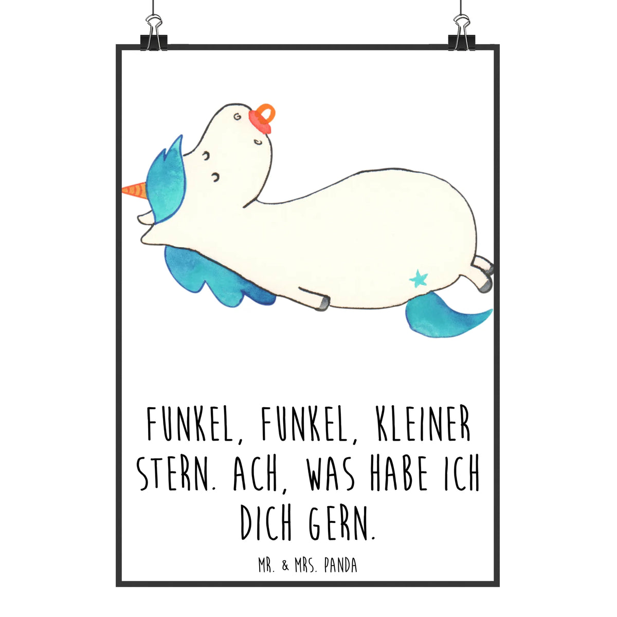 Plakat Jednorożec smoczek