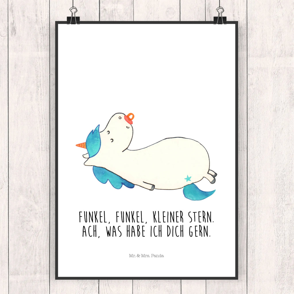 Plakat Jednorożec smoczek Jednorożec, jednorożce, dekoracje jednorożca, jednorożec