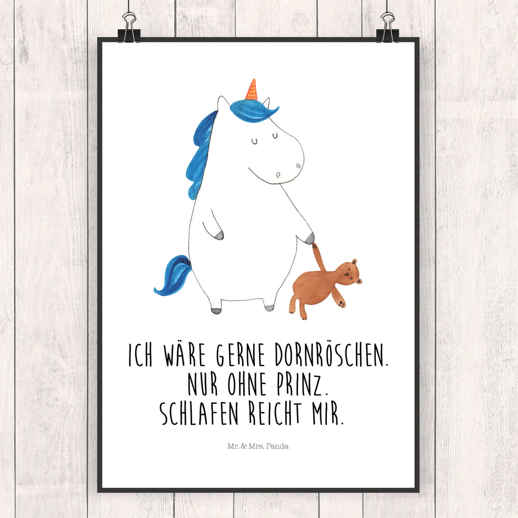 Poster unicorn teddy wanddeko, Plakat, Poster, Designposter, Mr. & Mrs. Panda Poster, wanddruck, Wandbild, Deko Bild, drucke, Wanddekoration, Wandposter, Posterdruck, wandkunst, Bild, Kunstdruck, kunst für die wand, kunstdruck poster, Bild für Wand, grafikposter, Wandschmuck, Wanddeko Bild, kunstposter, Einhorn Deko, Einhörner, Einhorn, Unicorn, Single, Bett, schlafen, Freundin, Singleleben, Träumen, Gute Nacht