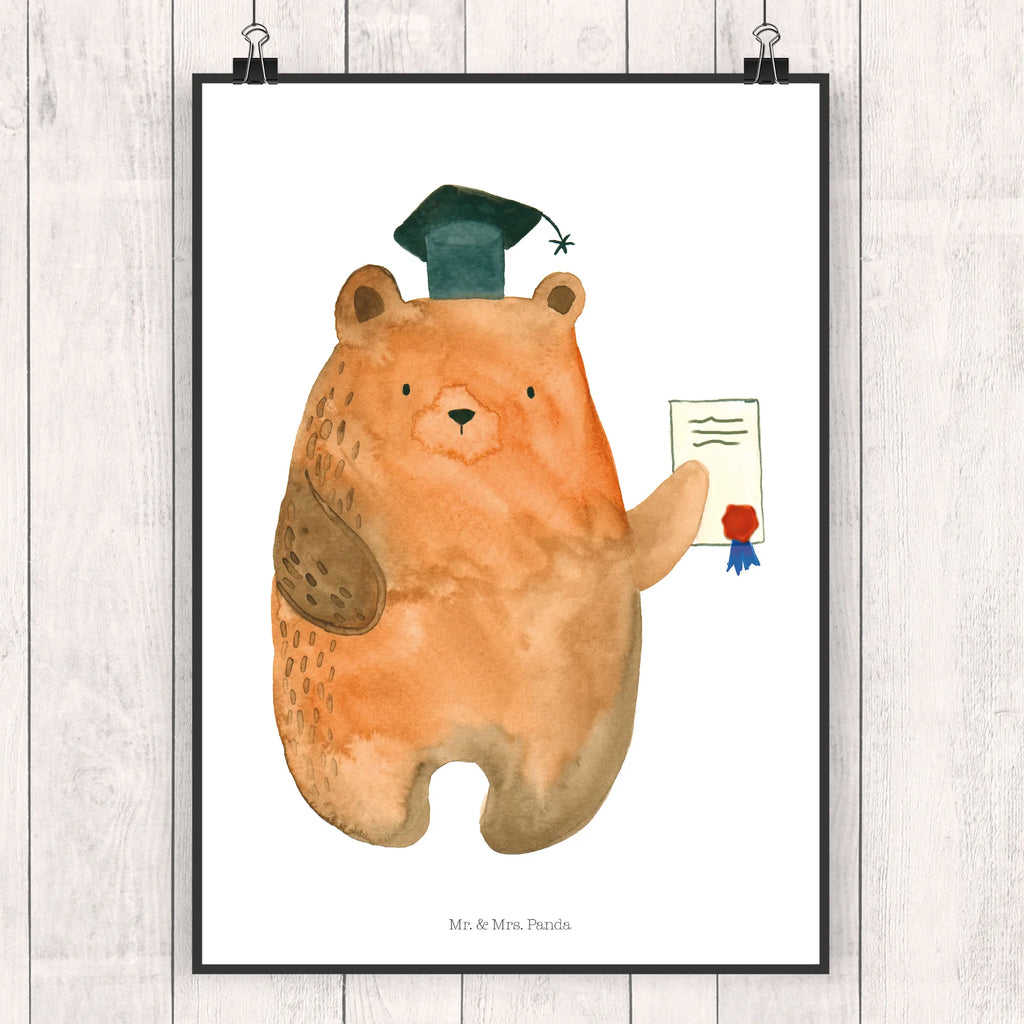 Poster Bär Prüfung kunst für die wand, Wandschmuck, Wandbild, Bild für Wand, Wanddekoration, kunstposter, wandkunst, Designposter, wanddeko, Plakat, grafikposter, Wandposter, Poster, Kunstdruck, Bild, Mr. & Mrs. Panda Poster, kunstdruck poster, Deko Bild, Posterdruck, Wanddeko Bild, wanddruck, drucke, Teddybär, Bär, Teddy, Zeugnis, Abschluss, Prüfung Bestanden, Prüfungen, Abitur, Abschlusszeugnis