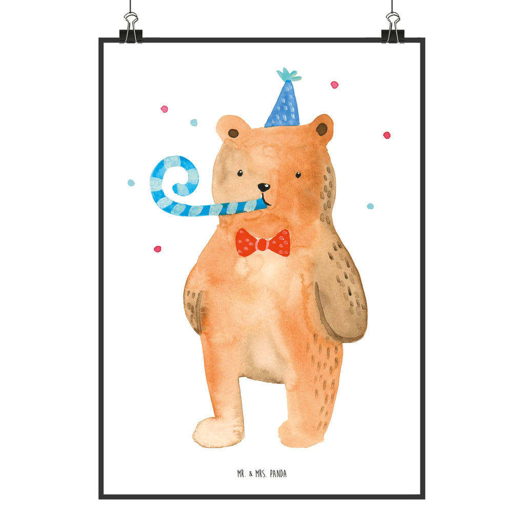 Poster Bär Geburtstag Posterdruck, Mr. & Mrs. Panda Poster, Designposter, Bild, grafikposter, Plakat, drucke, Wanddeko Bild, Poster, kunstdruck poster, Wandposter, Deko Bild, Kunstdruck, Wandschmuck, kunst für die wand, Wandbild, wandkunst, kunstposter, wanddruck, Bild für Wand, wanddeko, Wanddekoration, Teddybär, Bär, Teddy, Glückwunsch, Happy Birthday, Alles Gute, Geburtstag
