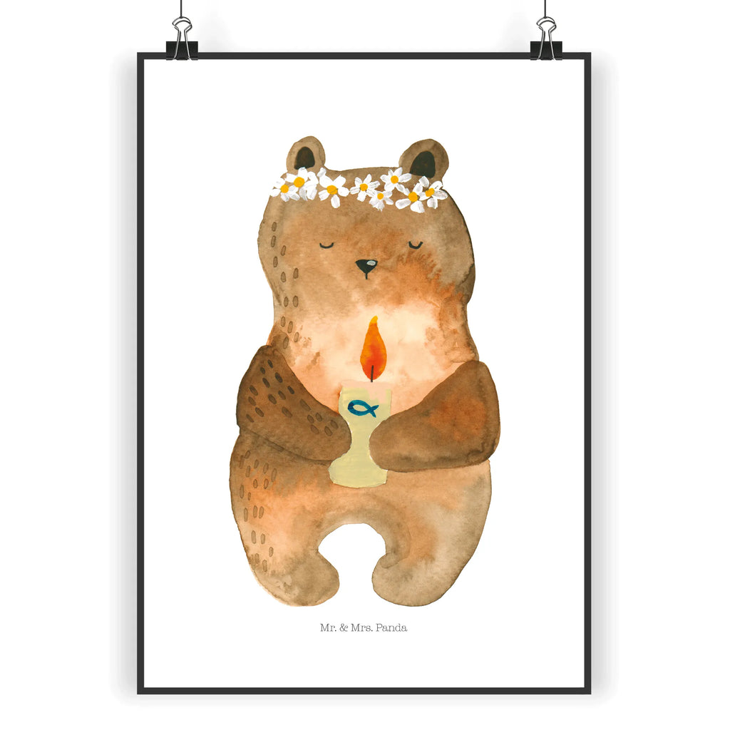 Poster Bär Kommunion kunstdruck poster, Designposter, grafikposter, Bild, Kunstdruck, Plakat, Mr. & Mrs. Panda Poster, Wandschmuck, Deko Bild, wanddeko, Wandbild, wandkunst, drucke, Wandposter, kunstposter, Wanddekoration, Bild für Wand, wanddruck, kunst für die wand, Poster, Posterdruck, Wanddeko Bild, Teddybär, Bär, Teddy, Taufkerze, Katholisch, Kommunion, Gottes Segen