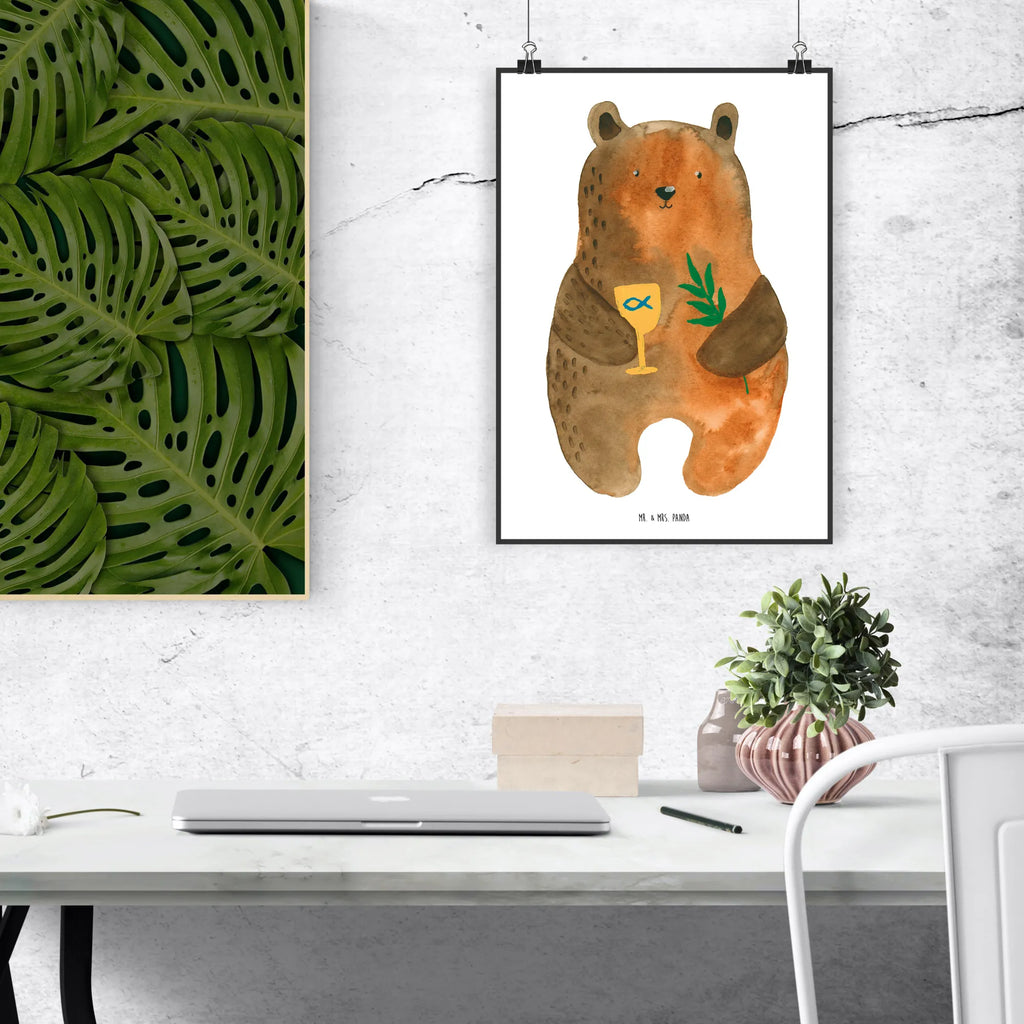 Poster Bär Konfirmation Plakat, Bild für Wand, wanddeko, Wanddeko Bild, kunstdruck poster, Wandbild, Poster, Wandschmuck, Mr. & Mrs. Panda Poster, drucke, Posterdruck, Wandposter, wanddruck, kunst für die wand, Bild, grafikposter, kunstposter, Deko Bild, Wanddekoration, wandkunst, Kunstdruck, Designposter, Teddybär, Bär, Teddy, Gottesdienst, Konfirmation, Kirche, Evangelisch