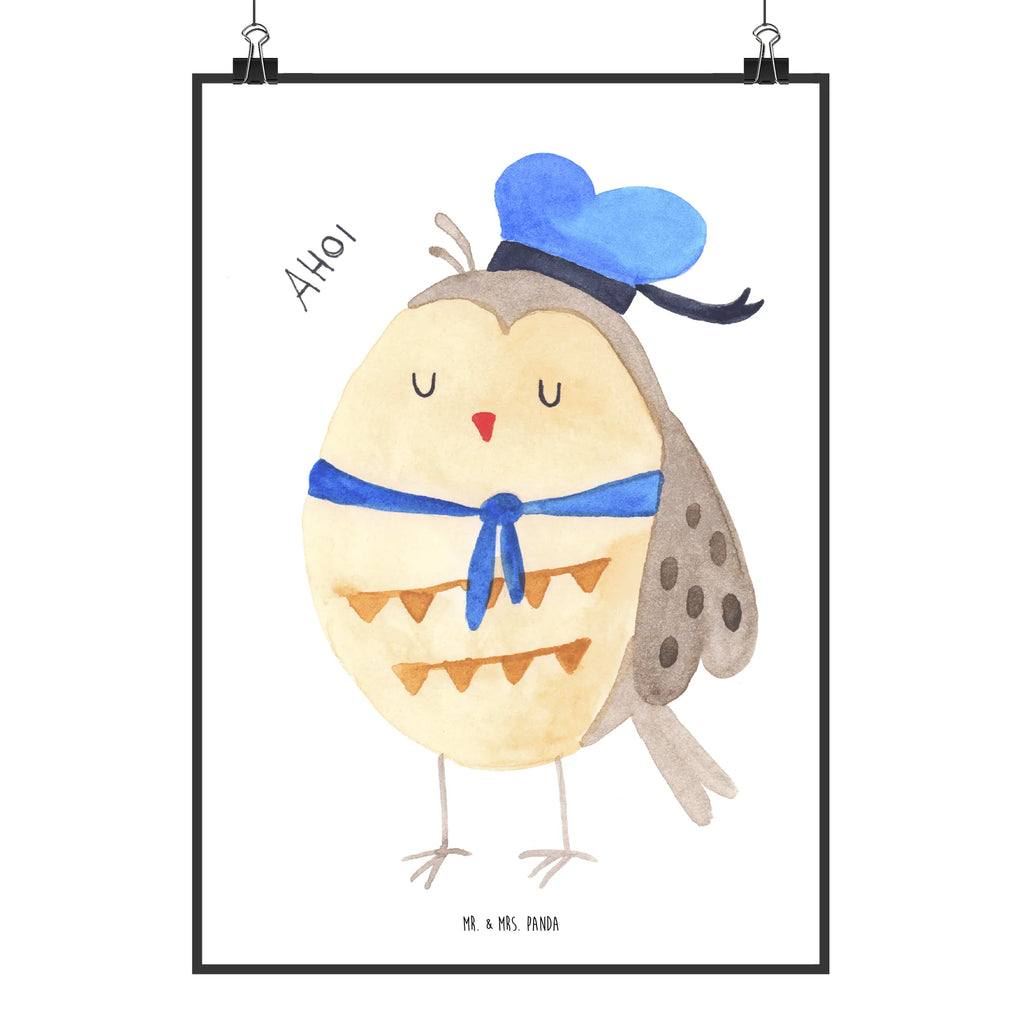 Poster Eule Matrose Wanddeko Bild, Wandschmuck, wanddeko, Poster, Bild für Wand, wandkunst, grafikposter, Wandbild, Posterdruck, kunstposter, Wanddekoration, Wandposter, Designposter, Deko Bild, Plakat, kunst für die wand, Mr. & Mrs. Panda Poster, wanddruck, Kunstdruck, kunstdruck poster, drucke, Bild, Eule, Freundin, Seefahrer, Owl, Matrose, Heimathafen, Ehe, Wortspiel Lustig, Eule Spruch, Hochzeitstag Geschenk, Eule Deko