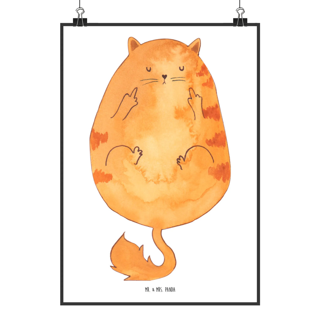 Poster Cat middle finger Wanddekoration, Designposter, Handgemaltes Poster, Poster, Kunstdruck, Küchenposter, Raumdekoration, Posterdruck, Kinderposter, Wanddeko, Bild, Mr. & Mrs. Panda Poster, Wanddeko Bild, Wandposter, Katze, Katzenmotiv, Katzenfan, Katzendeko, Katzenfreund, Katzenliebhaber, Katzenprodukte, Katzenartikel, Katzenaccessoires, Katzensouvenirs, Katzenliebhaberprodukte, Katzenmotive, Cat, Cats, Mietze, Kater, Katzen