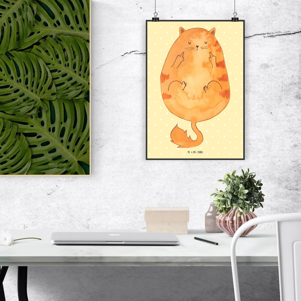 Poster Cat middle finger Wanddekoration, Designposter, Handgemaltes Poster, Poster, Kunstdruck, Küchenposter, Raumdekoration, Posterdruck, Kinderposter, Wanddeko, Bild, Mr. & Mrs. Panda Poster, Wanddeko Bild, Wandposter, Katze, Katzenmotiv, Katzenfan, Katzendeko, Katzenfreund, Katzenliebhaber, Katzenprodukte, Katzenartikel, Katzenaccessoires, Katzensouvenirs, Katzenliebhaberprodukte, Katzenmotive, Cat, Cats, Mietze, Kater, Katzen